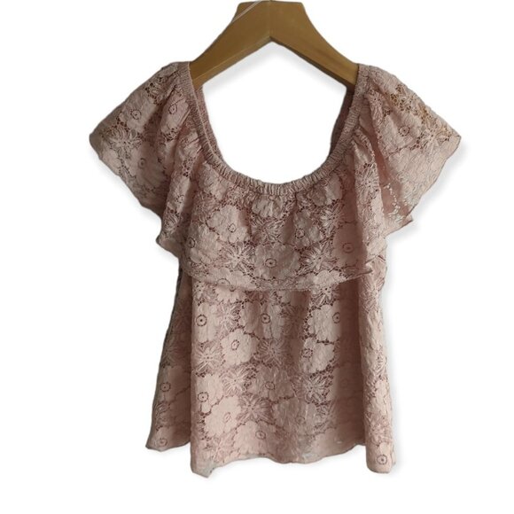 Jack by BB Dakota Lace Off-The-Shoulder Top - Picture 3 of 5